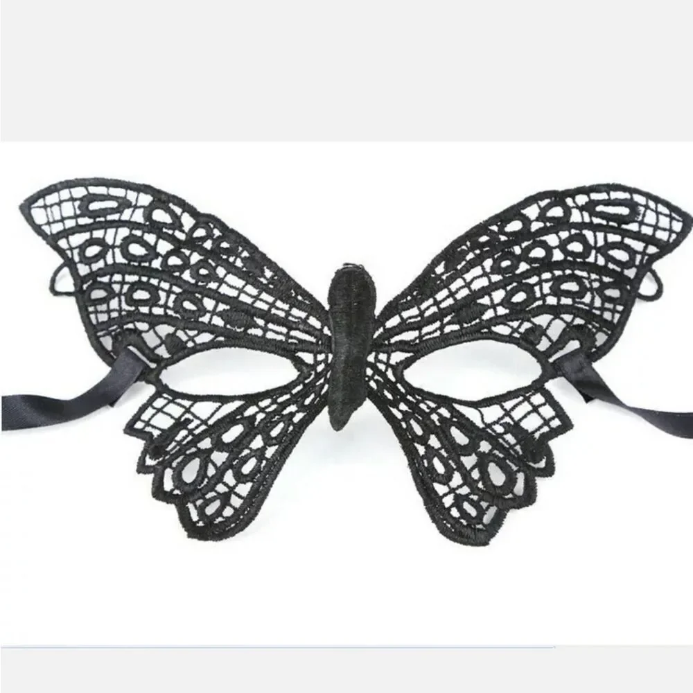 Sexy Women Lady Girl Black Lace Eye Mask for Halloween Masquerade Party US